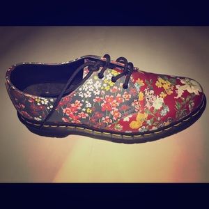 Rare Dr Martens 1461 Floral Clash Low Oxfords